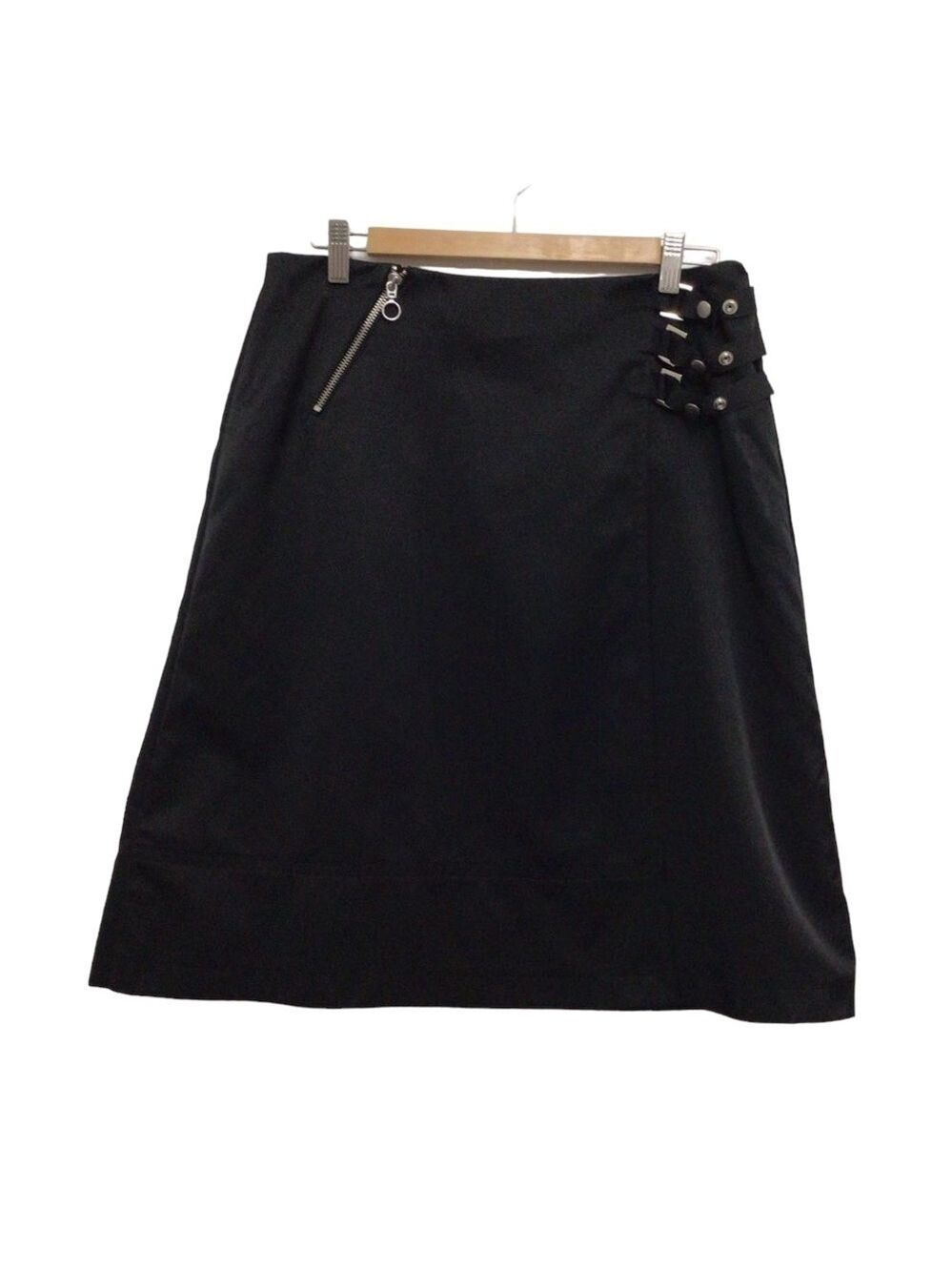 VINTAGE Steilmann black skirt Germany steampunk plus size 14 dark Academia silve